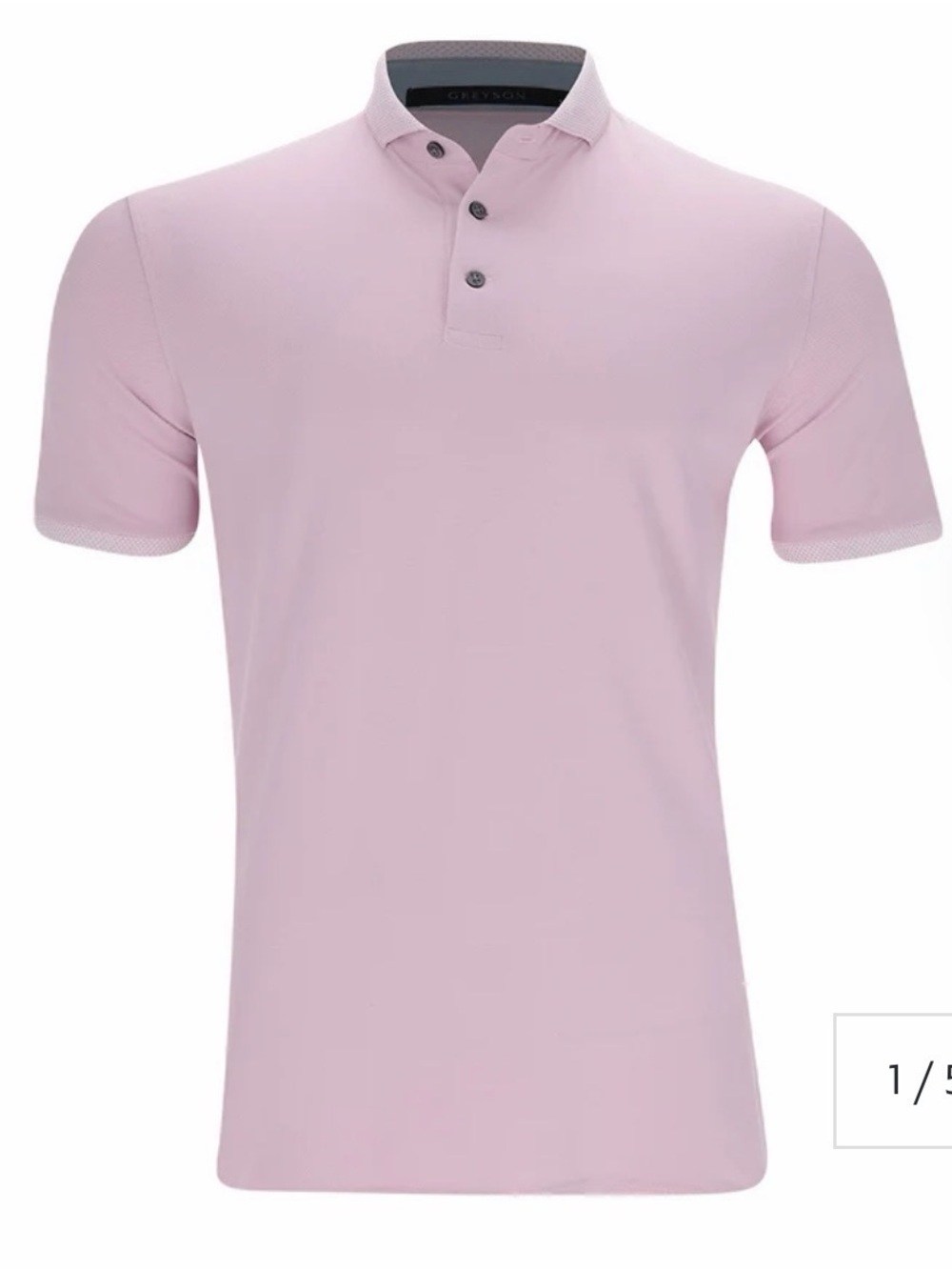 NWT Men’s Greyson Cherokee Pique Short Sleeve Polo Large Pink Sunrise $108 MSRP